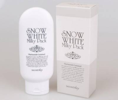 Отбеливающая маска Snow White Milky Pack от SecretKey